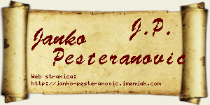 Janko Pešteranović vizit kartica